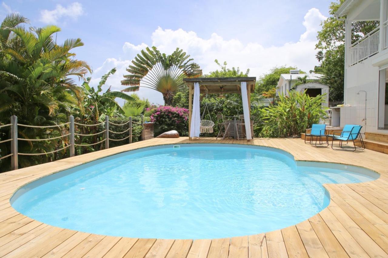 L Orchidee Bleue, Bas De Villa, Vue Mer, Piscine Privee Sainte-Anne (Grande-Terre) Exterior foto