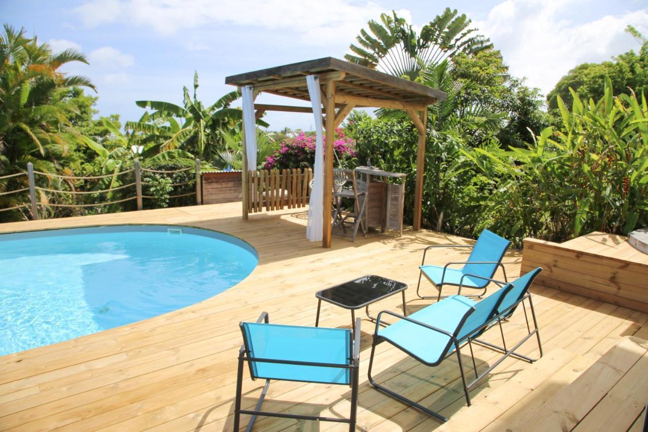 L Orchidee Bleue, Bas De Villa, Vue Mer, Piscine Privee Sainte-Anne (Grande-Terre) Exterior foto